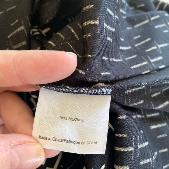 Tory Burch logo print 100% silk pleated dress size XS - Picture 9 of 11